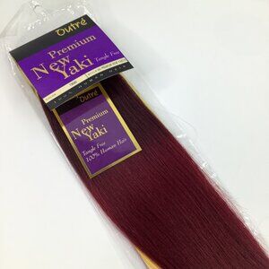 10" Outré Premium New Yaki 100% Human Hair Extension T9530 Plum Burgundy Ombre